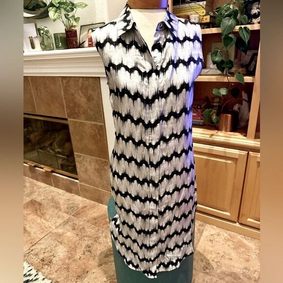 Thomas Wilde 100 silk button down gorgeous summer dress. Vacation gem size XS. - Picture 3 of 11